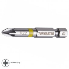 TOPMASTER Set 2 biti stea PZ2 prindere hexagonala 1/4" lungime 50 mm